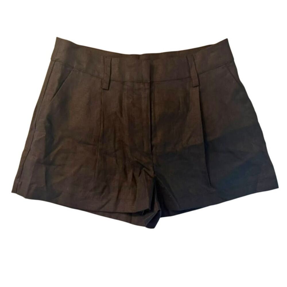 Kourt Thelma Linen Shorts in Black Women's sz. 2